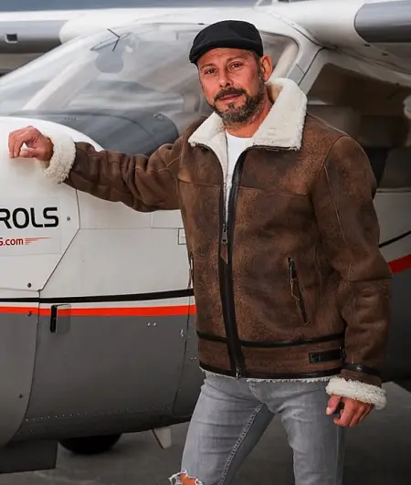 Pánská hnědá pilotka