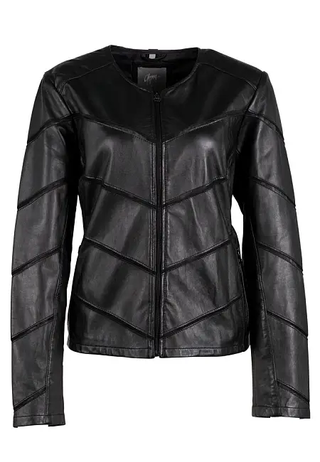 Černá dámská kožená bunda GWJytte