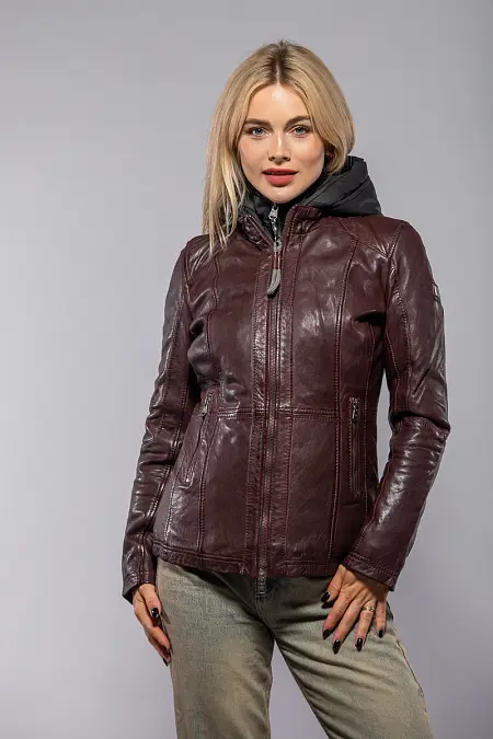 Dámská prodloužená kožená bunda