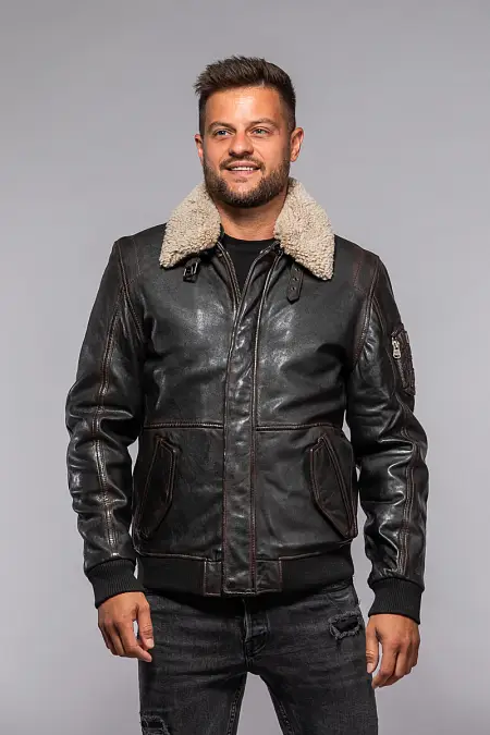 Pánská kožena pilotka 