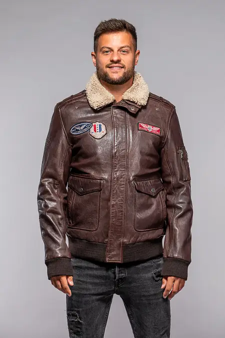 Pánská kožená pilotka