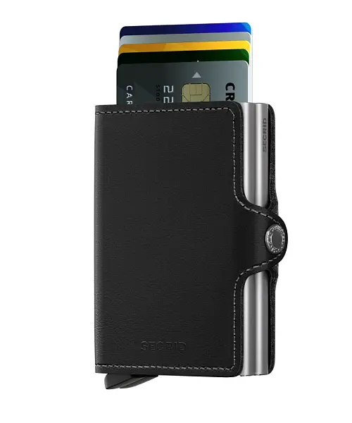 Kožená černá minipeněženka SECRID Twinwallet original TO-Black SECRID
