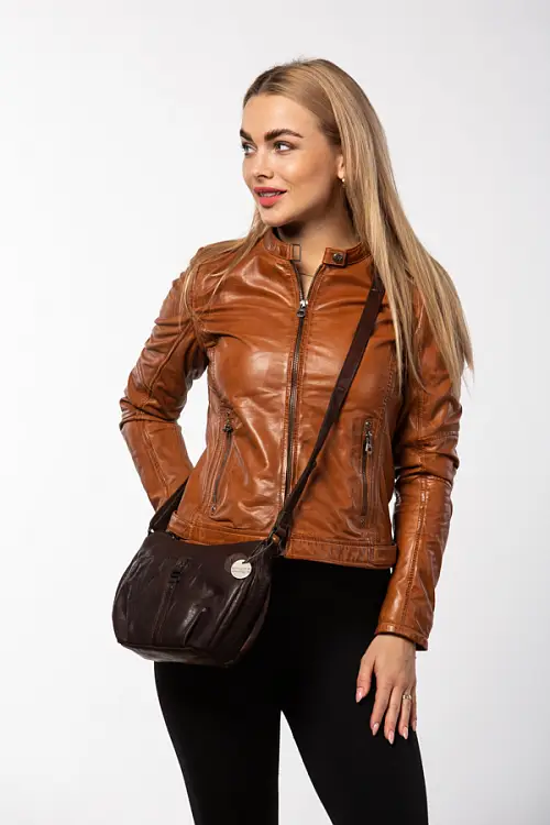 Hnědá kožená kabelka SPIKES & SPARROW