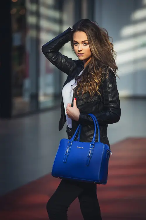 Černá dámská letní kožená bunda MWTSURI DB