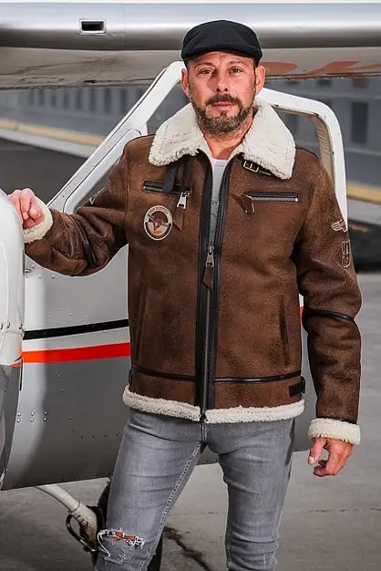 Pánská hnědá pilotka