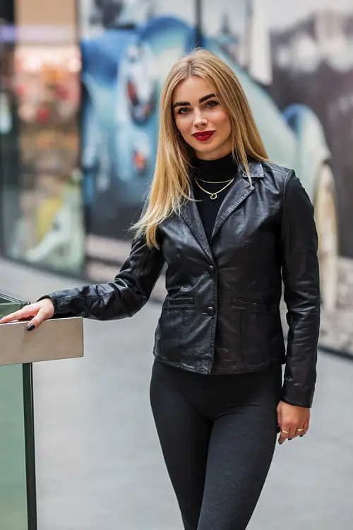 Dámské kožené sako