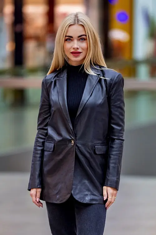 Dámské kožené sako