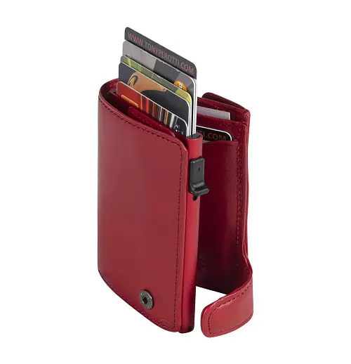 Pánská červená kožená minipeněženka Tony Perotti