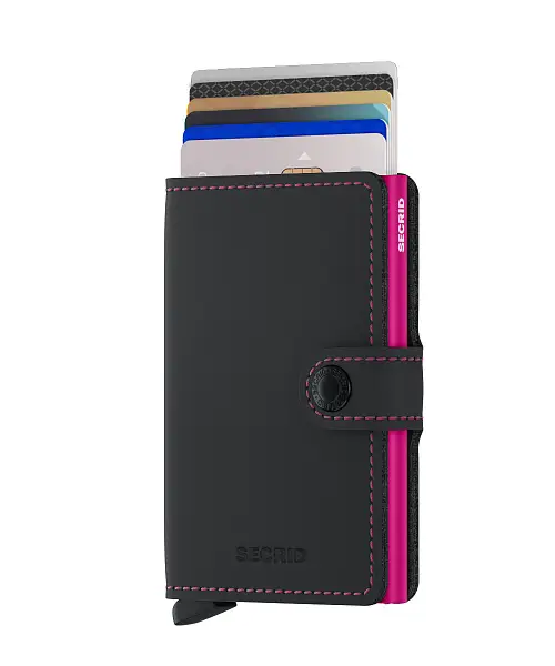 Peněženka SECRID Miniwallet Matte MM-Black&Fuchsia SECRID