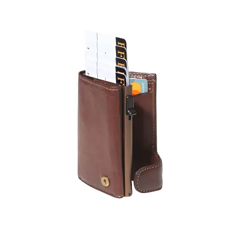 Pánská hnědá kožená minipeněženka Tony Perotti