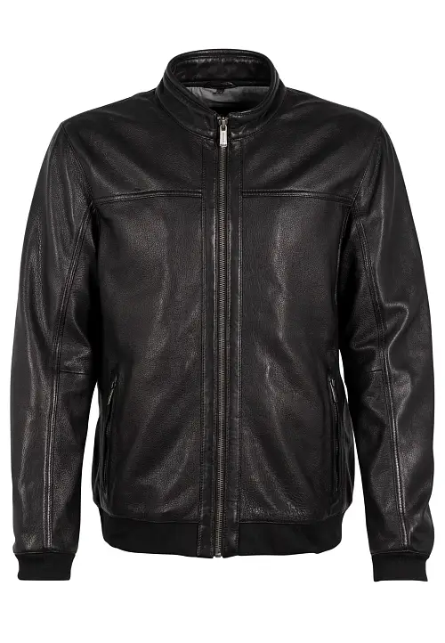 Pánská kožená bunda s úplety Divoký býk Matei