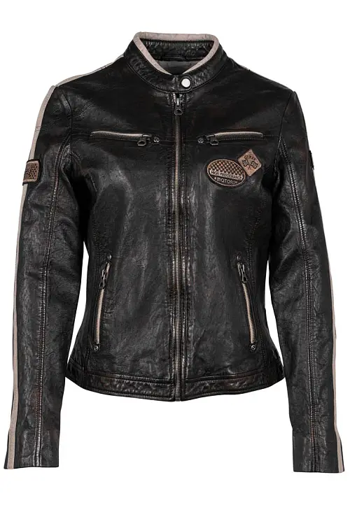 Černá kožená bunda GWLiziya 