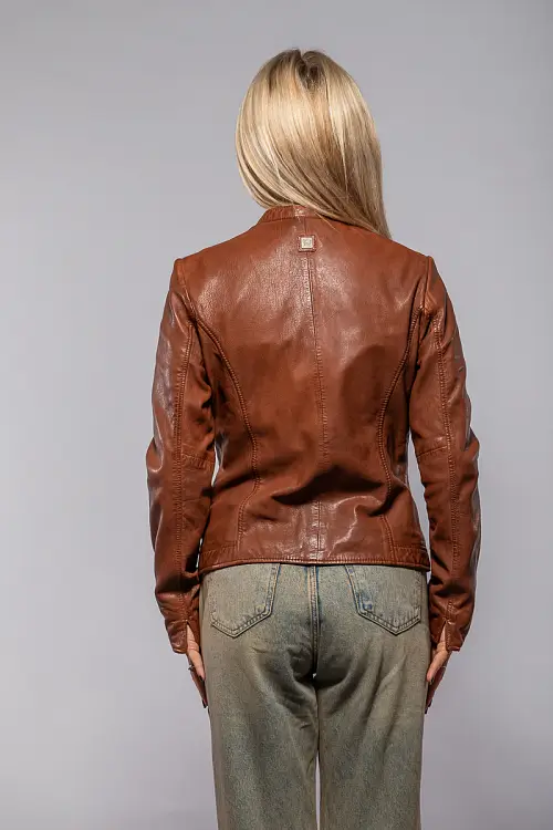 Hnědá kožená bunda GWMarlie 