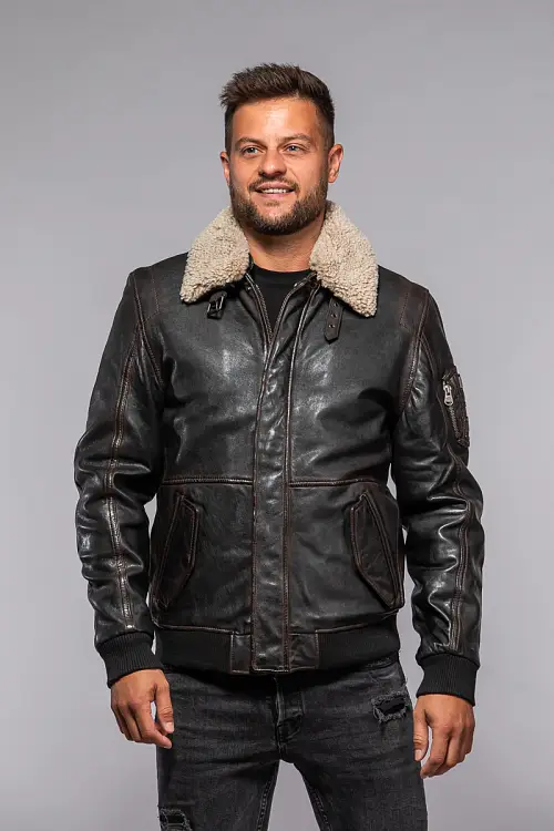 Pánská kožena pilotka 