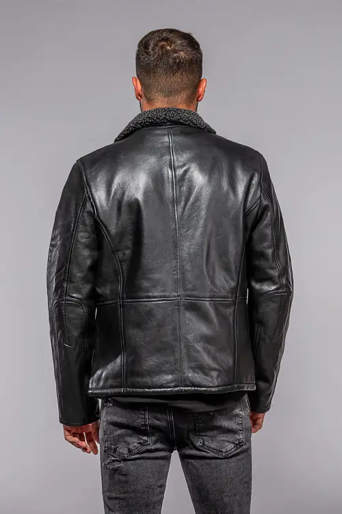 Pánská černá kožená pilotka DMNaotis 