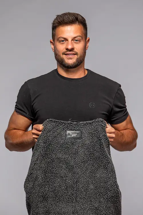 Pánská černá kožená pilotka DMNaotis 