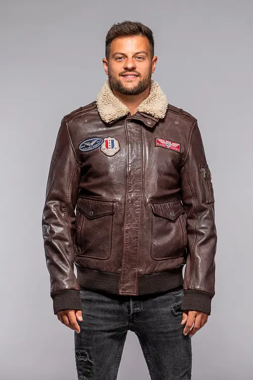Pánská kožená pilotka