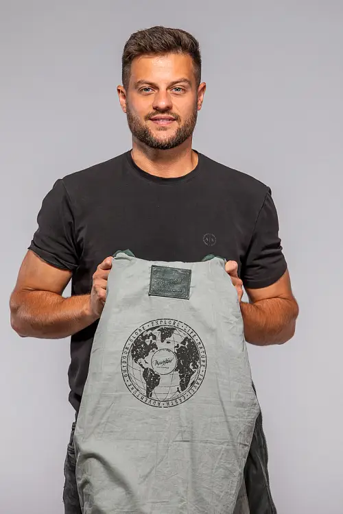 Pánský tmavě zelený kožený křivák MMKunro