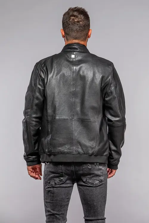 Pánská kožená bunda s úplety Divoký býk Matei