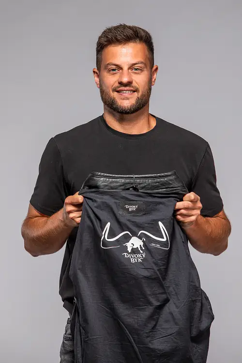 Pánská kožená bunda s úplety Divoký býk Matei