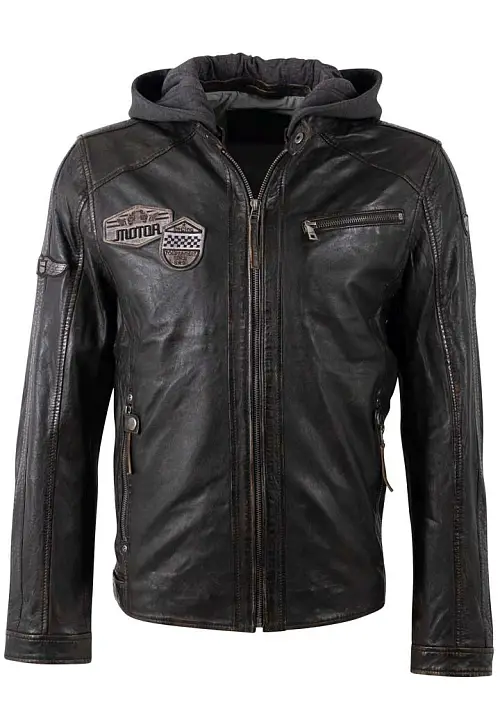 Pánská kožená bunda MMDezimus DB v barvě Vintage Black