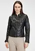 Dámská kožená bunda černá barvy