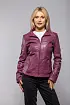 Růžová dámská kožená bunda