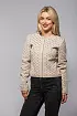 Béžová dámská kožená bunda 