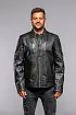 Pánská černá kožená bunda