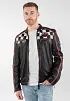 Pánská černá kožená biker bunda MMFynn SF