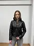 Černá kožená bunda s kapucí MWXammy DB