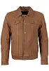 Pánská hnědá krátká kožená bunda MMEddo 