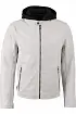 Bílá pánská kožená bunda s textilní kapucí MMRyxo DB OffWhite