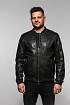Pánská černá kožená bunda