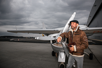 Pánská hnědá kožešinová pilotka JACK