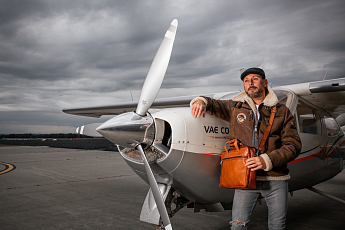 Pánská hnědá kožešinová pilotka JACK