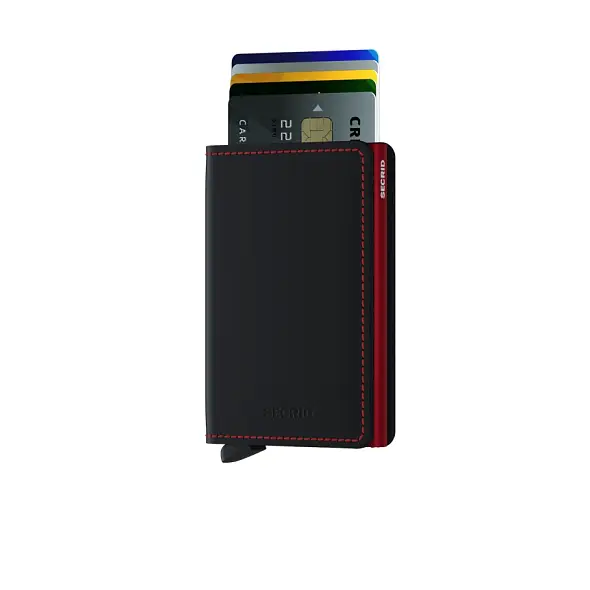 Černá Peněženka SECRID Slimwallet Matte SM-Black&Red SECRID