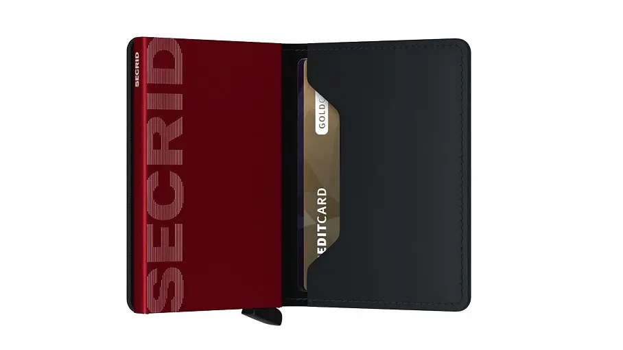 Černá Peněženka SECRID Slimwallet Matte SM-Black&Red SECRID