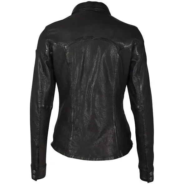Dámská černá kožená košile GGshirt