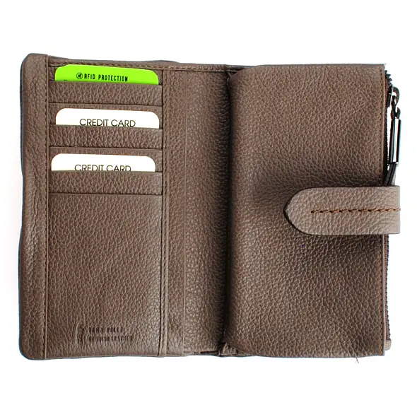 Šedá dámská kožená peněženka Gianni Conti