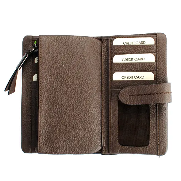 Šedá dámská kožená peněženka Gianni Conti