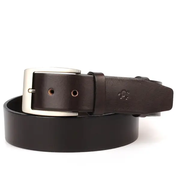 Pánský kožený hnědý opasek 40mm