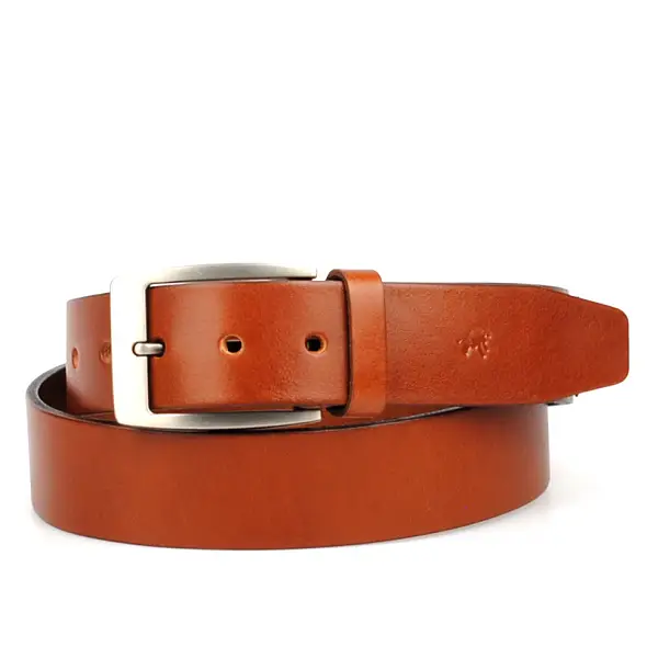 Pánský kožený camel opasek 40mm