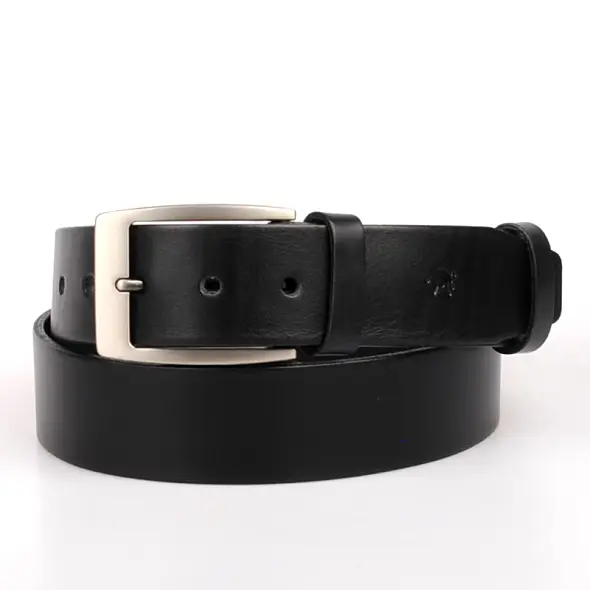 Pánský kožený černý opasek 40mm