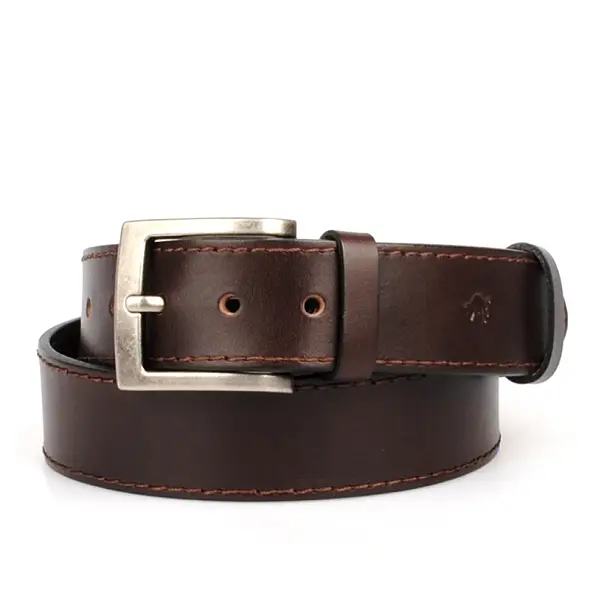 Pánský kožený hnědý opasek 40mm