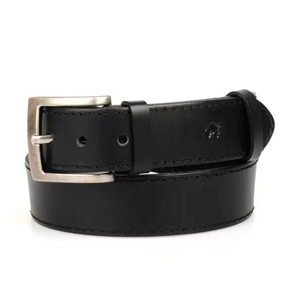 Pánský kožený černý opasek 40mm