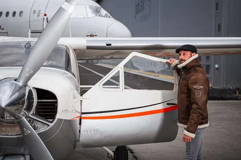 Pánská hnědá kožešinová pilotka JACK