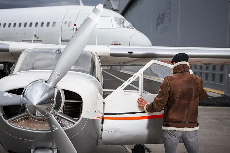 Pánská hnědá kožešinová pilotka JACK