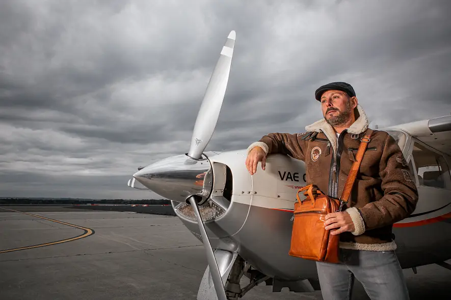 Pánská hnědá kožešinová pilotka JACK