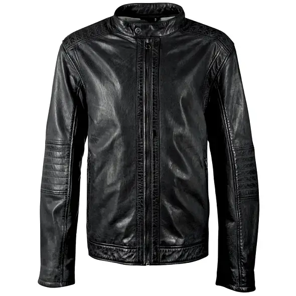 černá kožená pánská bunda